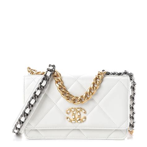 chanel white wallet on chain|chanel wallet on chain cost.